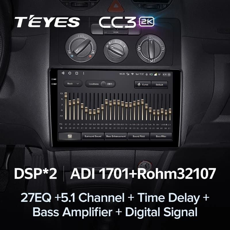 Штатная магнитола Teyes CC3 2K 360 6/128 Volkswagen Caddy 2K (2004-2010) (10 inch Universal)