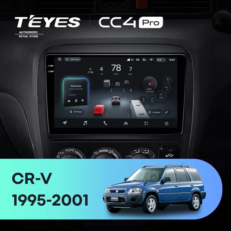 Штатная магнитола Teyes CC4 Pro 8/128 Honda CR-V (1995-2001)