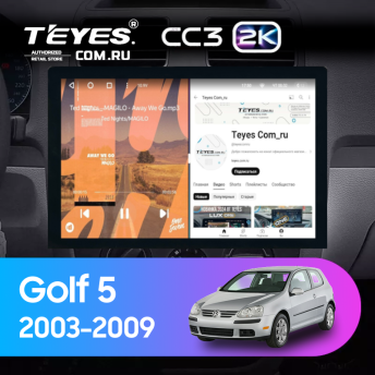 Штатная магнитола Teyes CC3 2K 6/128 Volkswagen Golf 5 (2003-2009) F3 (13")