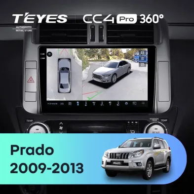 Штатная магнитола Teyes CC4 Pro 360 8/128 Toyota Land Cruiser Prado 150 (2009-2013) F1 Тип-B