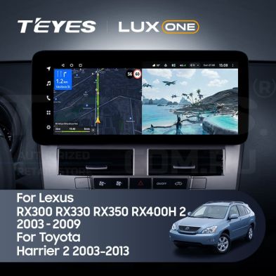 Штатная магнитола Teyes LUX ONE 6/128 Toyota Harrier XU30 (2003-2013) Тип-B