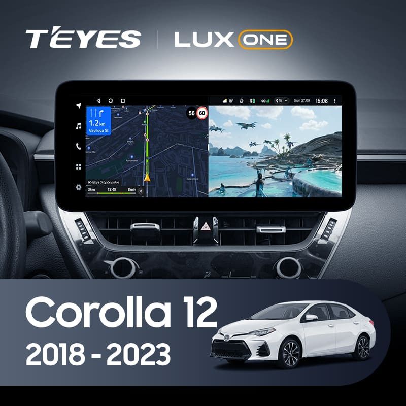 Штатная магнитола Teyes LUX ONE 360 6/128 Toyota Corolla 12 E210 XP210 (2018-2023) Тип-B