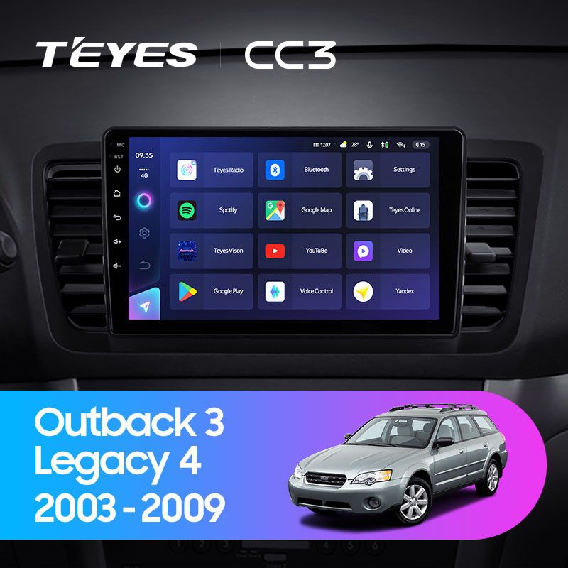 Штатная магнитола Teyes CC3 4/32 Subaru Outback 3 (2003-2009)