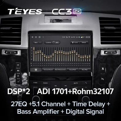 Штатная магнитола Teyes CC3 2K 360 6/128 Cadillac Escalade 3 (GMT900) (2006-2014)