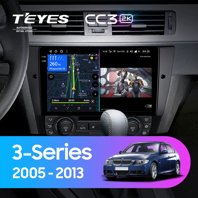 Штатная магнитола Teyes CC3 2K 6/128 BMW 3 серия E90 E91 E92 E93 (2005-2013)