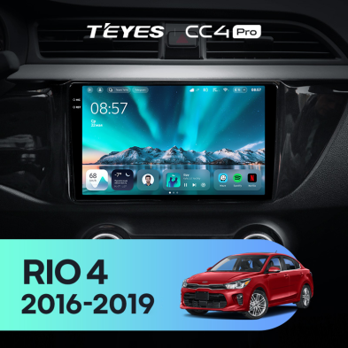 Штатная магнитола Teyes CC4 Pro 12/256 Kia RIO 4 (2016-2019) Тип-B