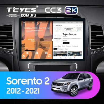 Штатная магнитола Teyes CC3 2K 4/64 Kia Sorento 2 II XM (2012-2021) F1 (11")