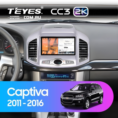 Штатная магнитола Teyes CC3 2K 6/128 Chevrolet Captiva 1 C140 (2011-2016) F2