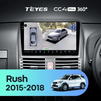Штатная магнитола Teyes CC4 Pro 360 12/256 Toyota Rush (2015-2018) Правый руль