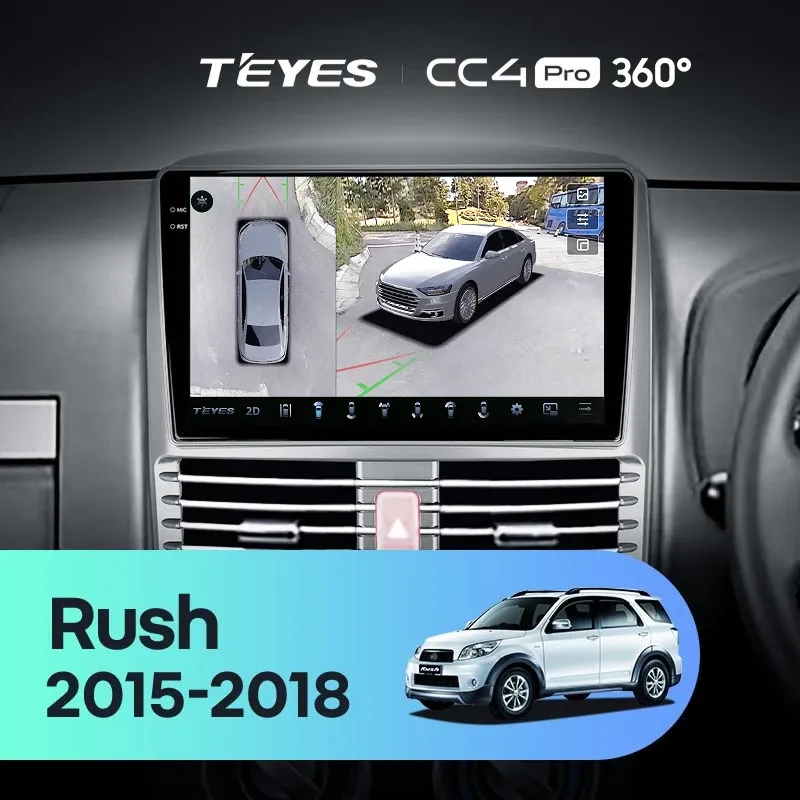 Штатная магнитола Teyes CC4 Pro 360 12/256 Toyota Rush (2015-2018) Правый руль