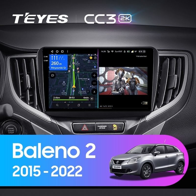 Штатная магнитола Teyes CC3 2K 360 6/128 Suzuki Baleno 2 (2015-2022)