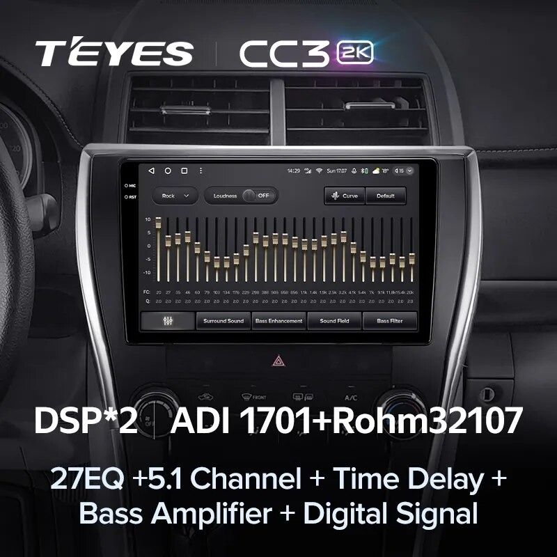 Штатная магнитола Teyes CC3 2K 6/128 Toyota Camry 7 XV 50 55 (2014-2017) (North America) F5