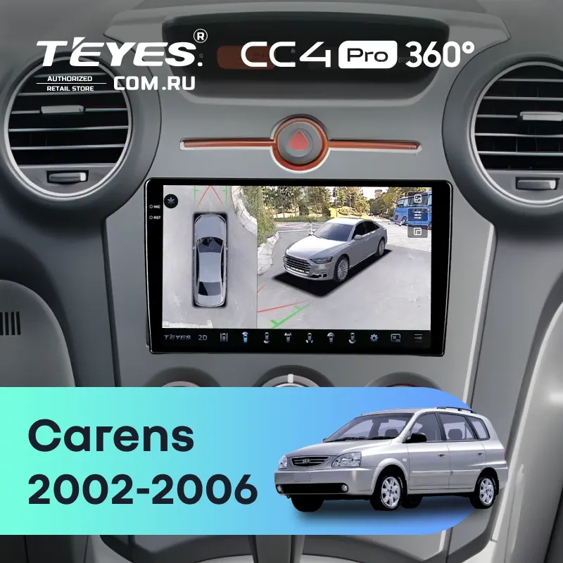 Штатная магнитола Teyes CC4 Pro 360 8/128 Kia Carens 1 (2002-2006)