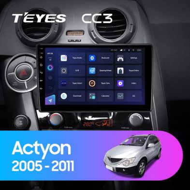 Штатная магнитола Teyes CC3L 4/64 SsangYong Actyon C100 (2005-2011)