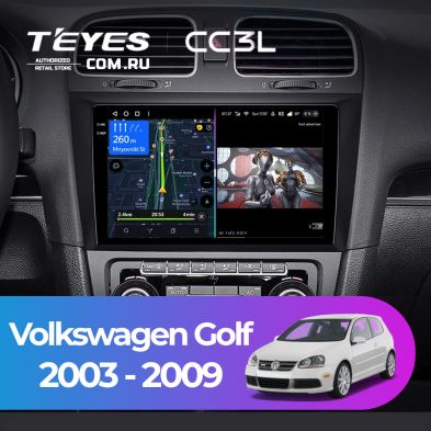 Штатная магнитола Teyes CC3L 4/64 Volkswagen Golf (2003-2009)