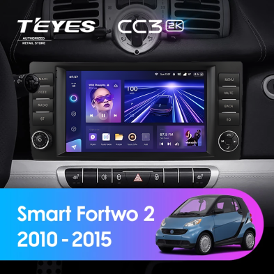 Штатная магнитола Teyes CC3 2K 4/64 Mercedes-Benz Smart Fortwo 2 (2010-2015) F2