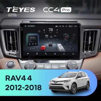 Штатная магнитола Teyes CC4 Pro 8/128 Toyota RAV4 (2012-2018)
