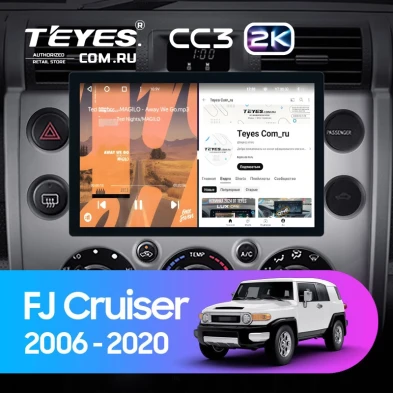 Штатная магнитола Teyes CC3 2K 4/64 Toyota FJ Cruiser J15 (2006-2020) (11")