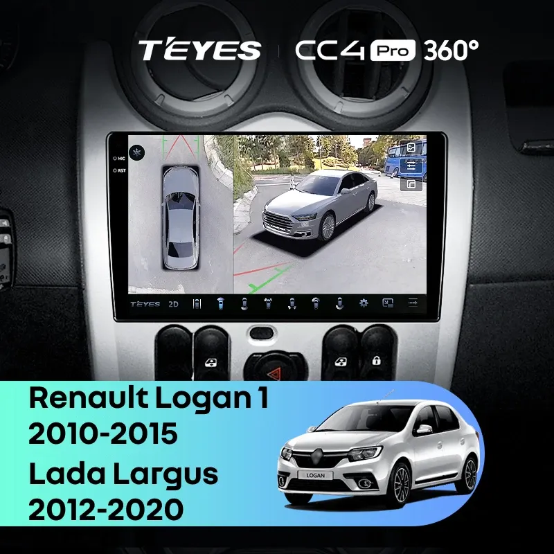 Штатная магнитола Teyes CC4 Pro 360 8/128 Renault Logan 1 (2010-2015)