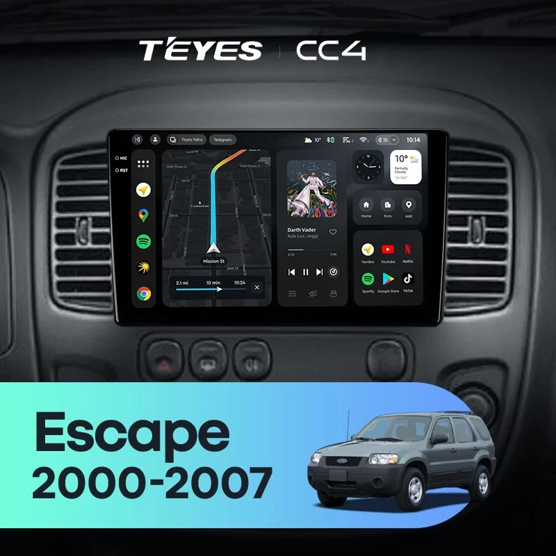 Штатная магнитола Teyes CC4 6/64 Ford Escape (2000-2007)