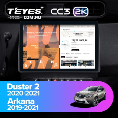 Штатная магнитола Teyes CC3 2K 6/128 Renault Arkana (2019-2021) F2 (11")