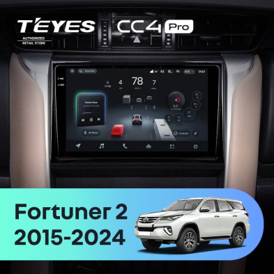 Штатная магнитола Teyes CC4 Pro 8/128 Toyota Fortuner 2 (2015-2024)