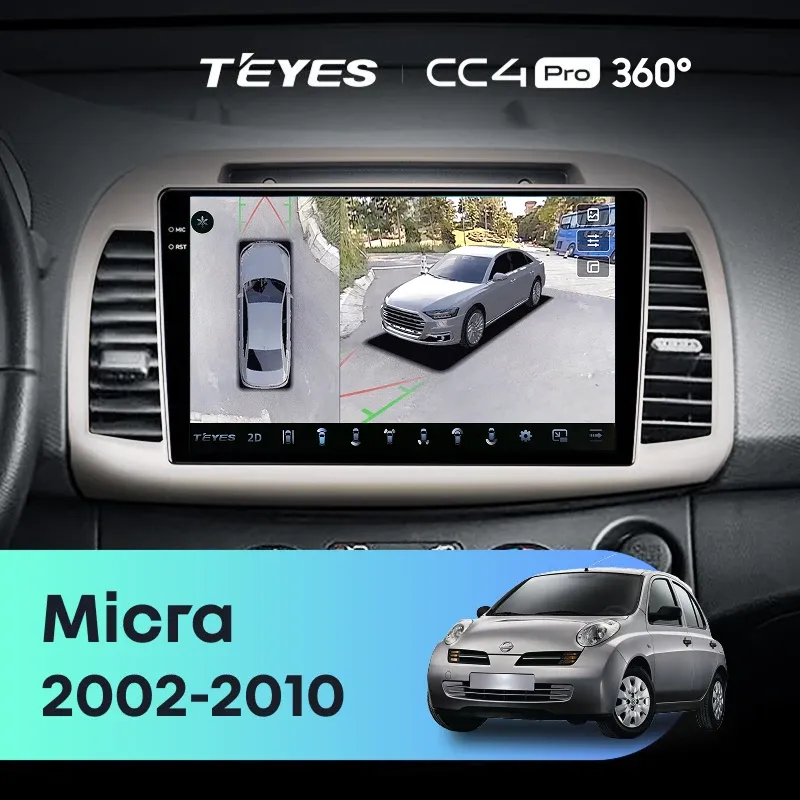 Штатная магнитола Teyes CC4 Pro 360 12/256 Nissan Micra K12 (2002-2010)