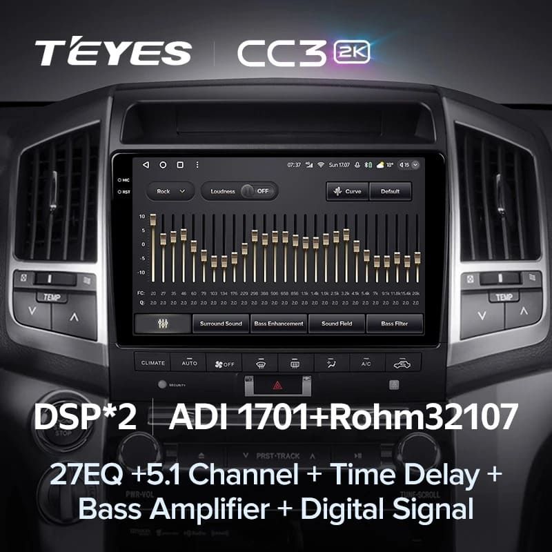 Штатная магнитола Teyes CC3 2K 360 6/128 Toyota Land Cruiser 11 200 (2007-2015) F3 Тип-C