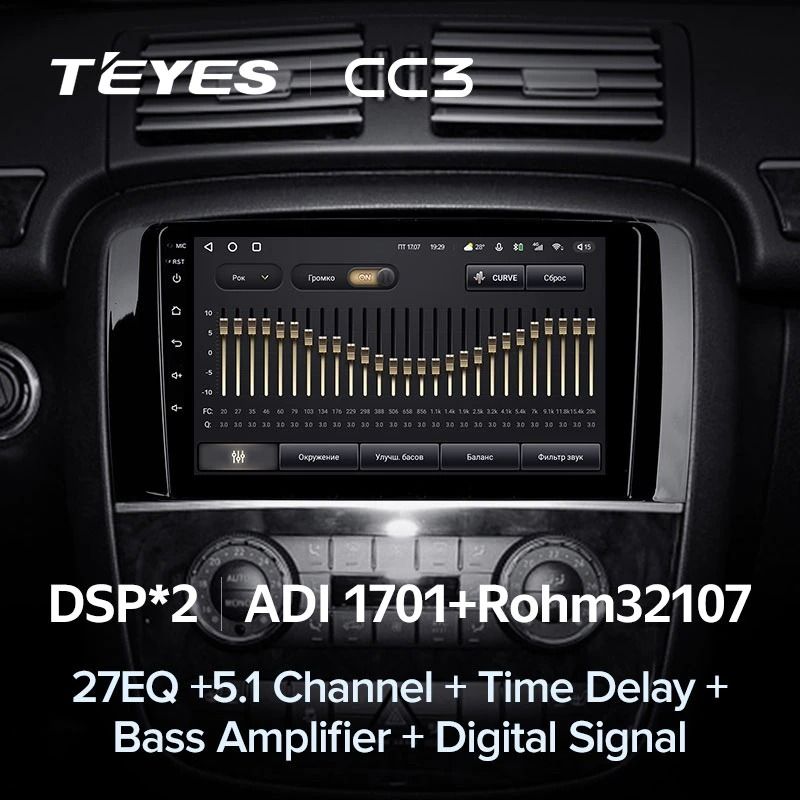 Штатная магнитола Teyes CC3 4/32 Mercedes-Benz R-Class W251 R280 R300 R320 (2005-2017) F2