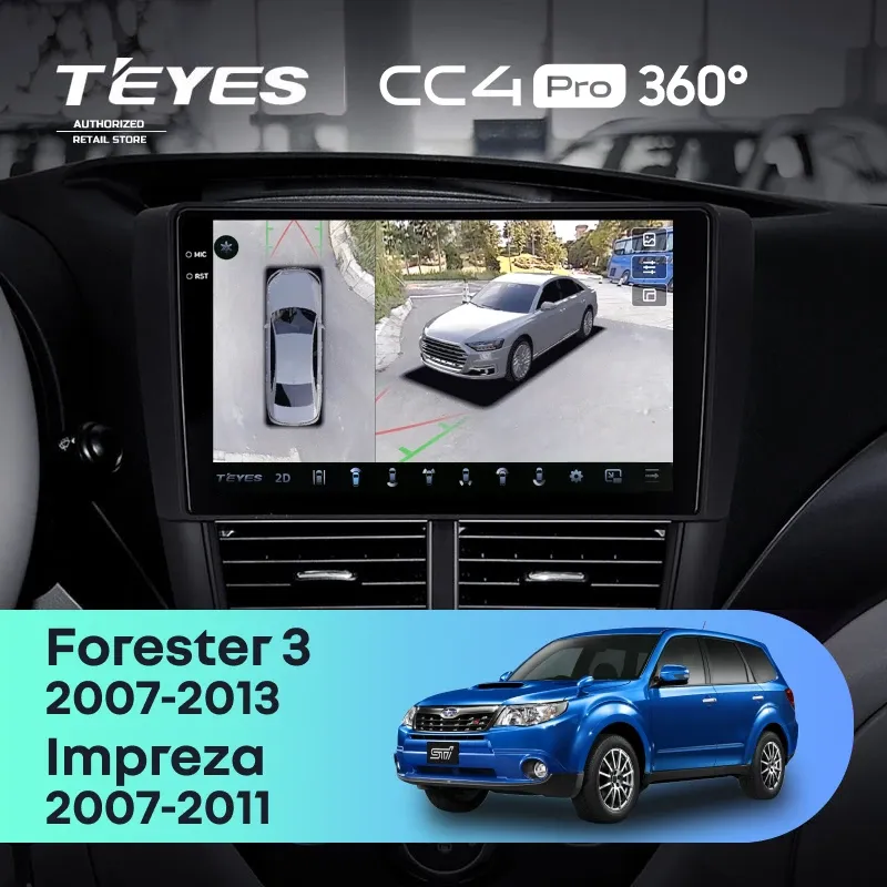 Штатная магнитола Teyes CC4 Pro 360 12/256 Subaru Impreza GH GE (2007-2011)