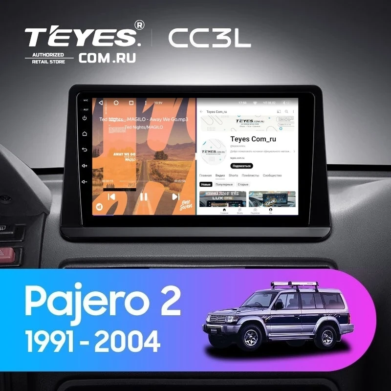 Штатная магнитола Teyes CC3L 4/32 Mitsubishi Pajero 2 (1991-2004)