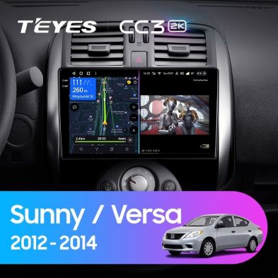 Штатная магнитола Teyes CC3 2K 4/32 Nissan Sunny Versa C17 (2012-2014)