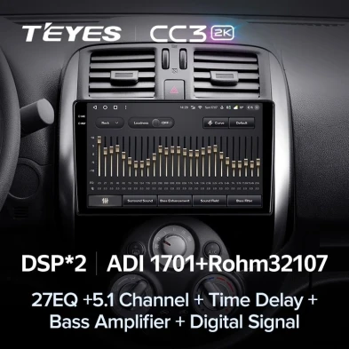 Штатная магнитола Teyes CC3 2K 4/32 Nissan Sunny Versa C17 (2012-2014)
