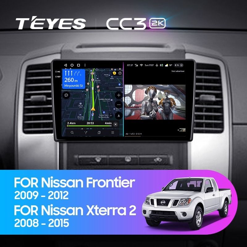 Штатная магнитола Teyes CC3 2K 4/64 Nissan Frontier (2009-2012)