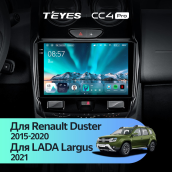 Штатная магнитола Teyes CC4 Pro 12/256 Renault Duster (2015-2020) F2