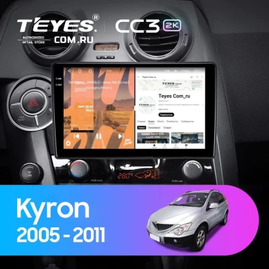Штатная магнитола Teyes CC3 2K 4/64 SsangYong Kyron (2005-2011)