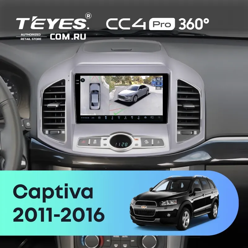 Штатная магнитола Teyes CC4 Pro 360 8/128 Chevrolet Captiva 1 C140 (2011-2016) F2