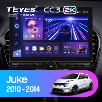 Штатная магнитола Teyes CC3 2K 6/128 Nissan Juke (2010-2014) (13" с кнопками)