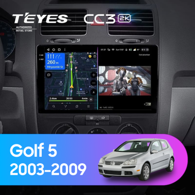 Штатная магнитола Teyes CC3 2K 4/64 Volkswagen Golf 5 (2003-2009) F1