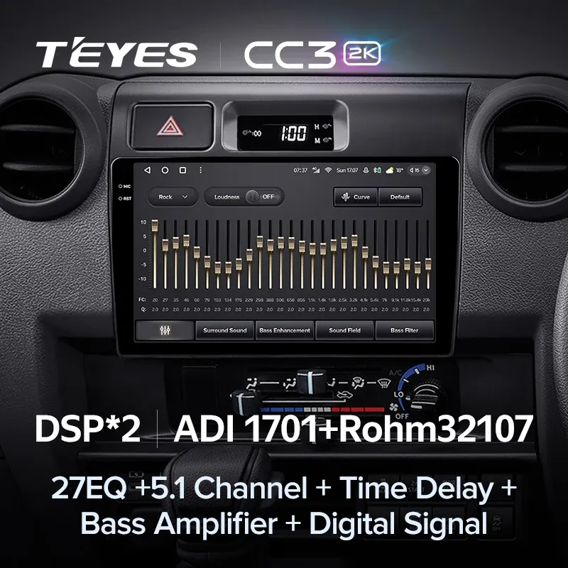 Штатная магнитола Teyes CC3 2K 4/64 Toyota Land Cruiser 8 J70 70 (2023-2024)