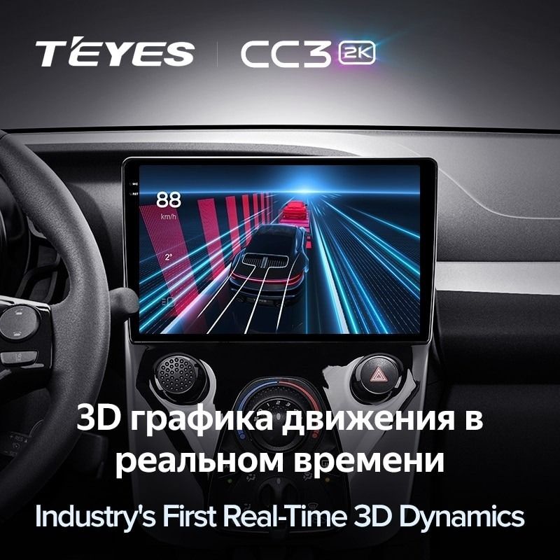 Штатная магнитола Teyes CC3 2K 360 6/128 Toyota Aygo B40 (2014-2021) F1