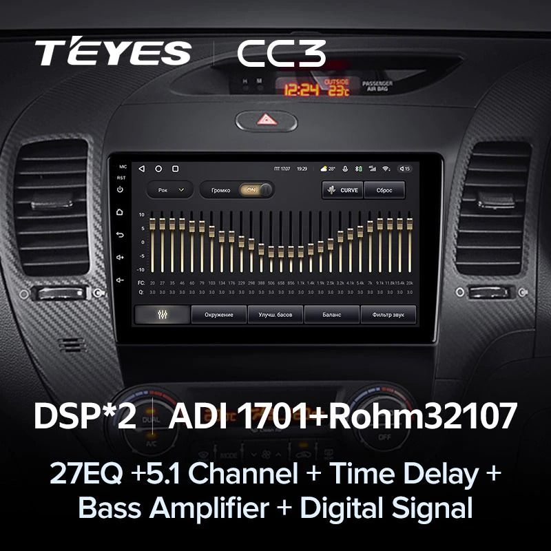 Штатная магнитола Teyes CC3 4/32 Kia Cerato 3 YD (2013-2017) F1 Тип-C