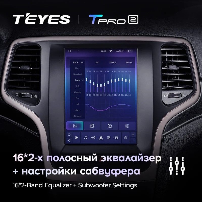 Штатная магнитола Tesla style Teyes TPRO 2 4/64 Jeep Grand Cherokee WK2 (2013-2020)