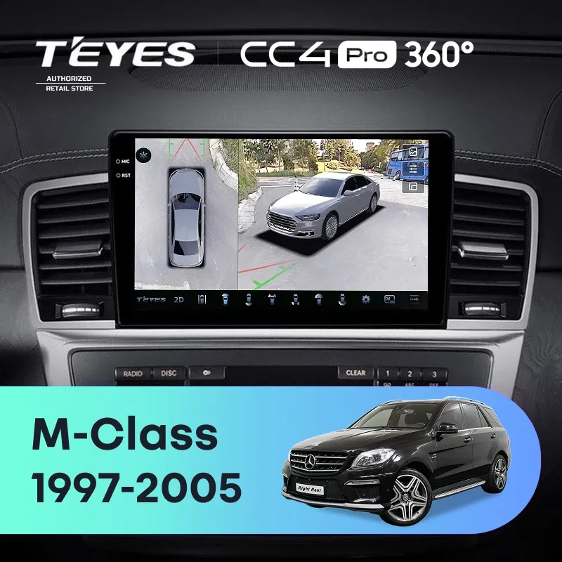 Штатная магнитола Teyes CC4 Pro 360 12/256 Mercedes-Benz M-Class I W163 ML (1997-2005) Тип-B