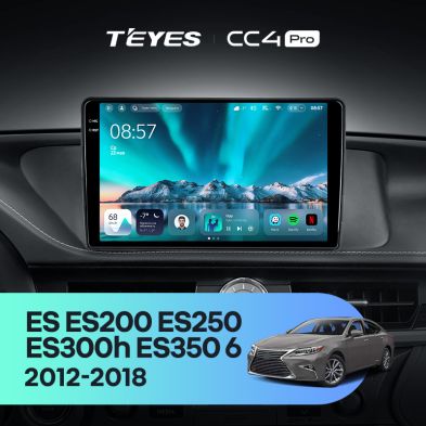 Штатная магнитола Teyes CC4 Pro 8/128 Lexus ES ES200 ES250 ES300h ES350 XV60 VI (2012-2018) Тип-C