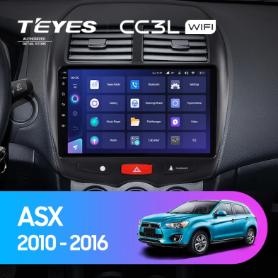 Штатная магнитола Teyes CC3L WiFi 2/32 Mitsubishi ASX 1 (2010-2016) Тип-B