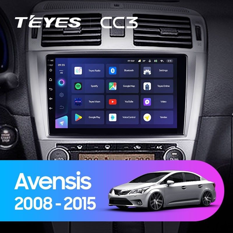 Штатная магнитола Teyes CC3 4/32 Toyota Avensis 3 (2008-2015) F1
