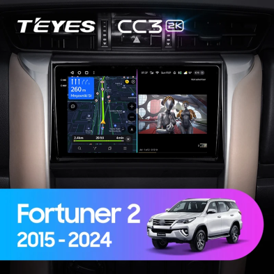 Штатная магнитола Teyes CC3 2K 360 6/128 Toyota Fortuner 2 (2015-2024)