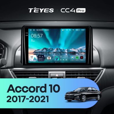 Штатная магнитола Teyes CC4 Pro 12/256 Honda Accord 10 CV (2017-2021) Тип-A