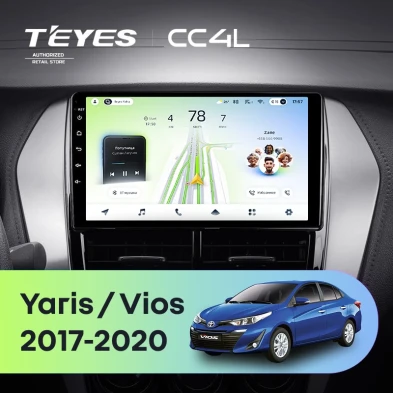 Штатная магнитола Teyes CC4L 6/64 Toyota Yaris (2017-2020) F1